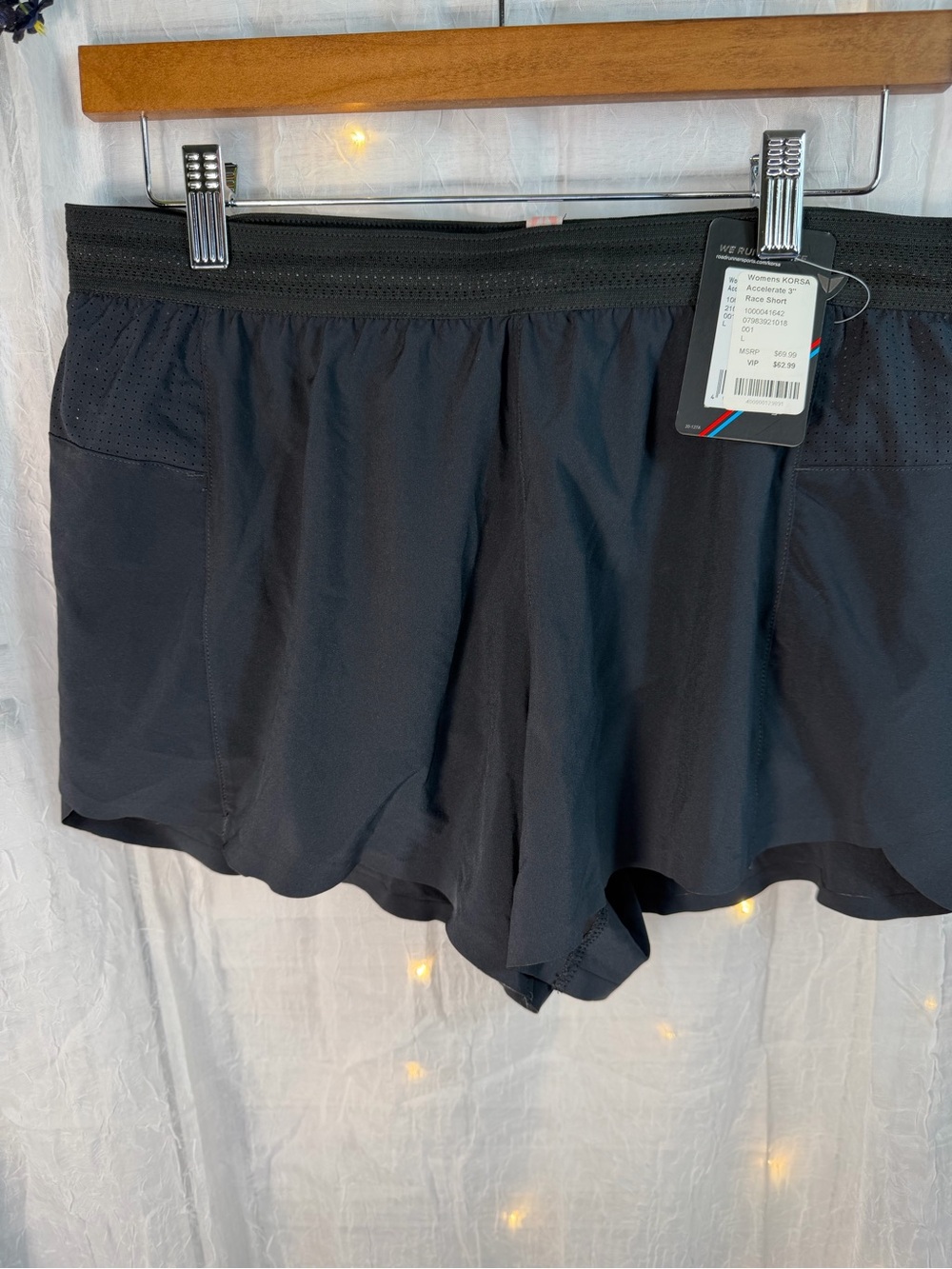 KORSA Accelerate 3” Women's Black Athletic Running Shorts with Mesh Waistband